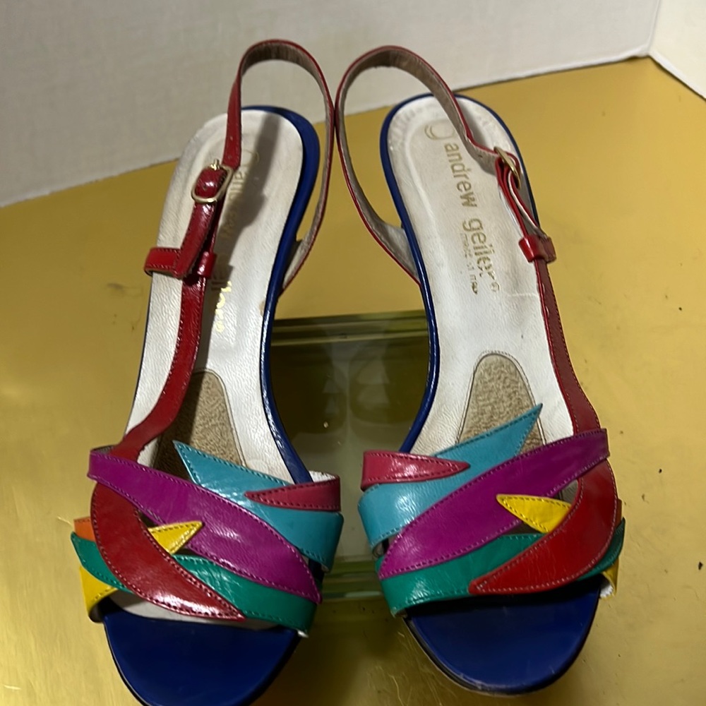 Multicolored high heel sandals  7AA by Andrew Geller